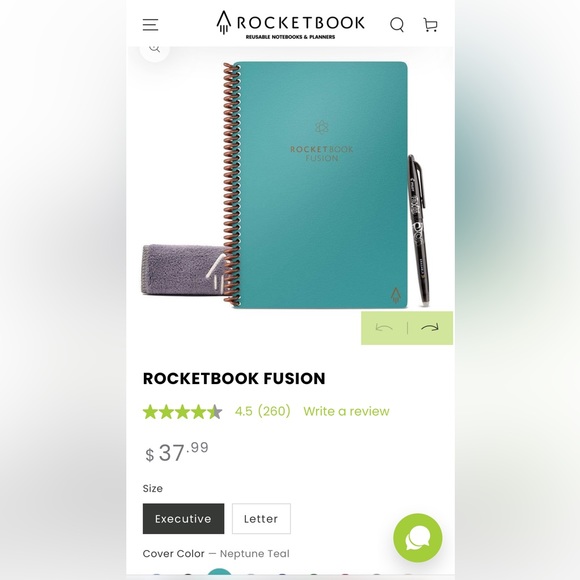 Rocketbook Fusion | Scannable notebook | Smart pad | Smart notebook - Picture 3 of 3